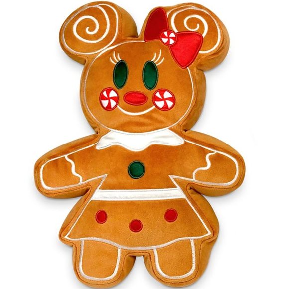 DISNEY MUNCHLINGS MINNIE MOUSE GINGERBREAD SCENTED 12" PLUSH CHRISTMAS PILLOW - Picture 1 of 4
